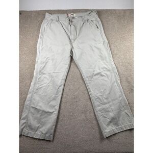 Levi's Workwear Loose Bootcut Authentic Jeans Men 38x32 Gray Denim Cotton Travel